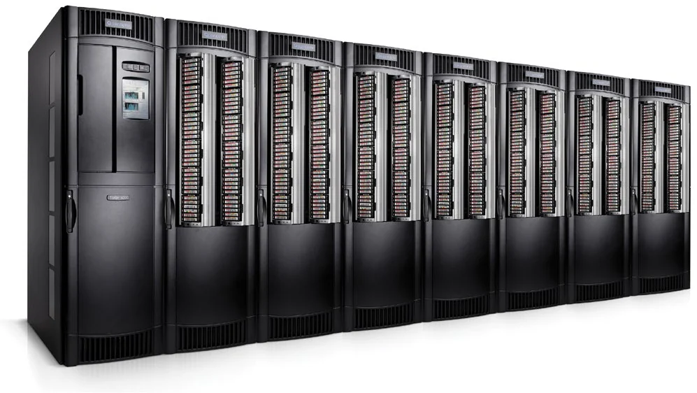 Quantum Scalar i6000 tape library, row of racks